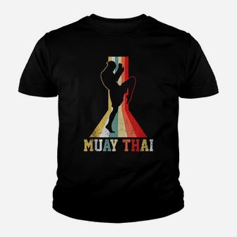 Muay Thai Kickboxing Thai Boxing Retro Gift Youth T-shirt | Crazezy CA