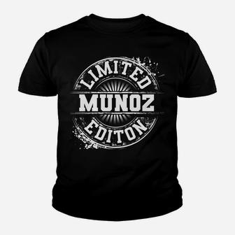 Munoz Funny Surname Family Tree Birthday Reunion Gift Idea Youth T-shirt | Crazezy