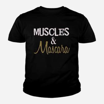 Muscles And Mascara Youth T-shirt | Crazezy
