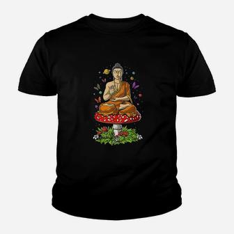 Mushroom Buddha Zen Yoga Youth T-shirt | Crazezy CA