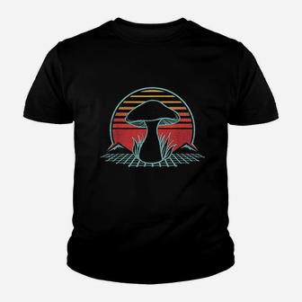 Mushroom Hunter Retro 80S Style Fungi Mycology Lover Gift Youth T-shirt | Crazezy DE