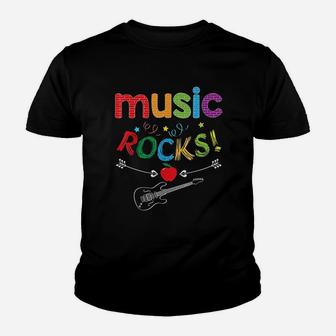 Music Rocks Youth T-shirt | Crazezy