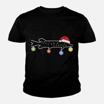 Muskie Fishing Christmas Santa Hat Musky Santa Gift Husband Youth T-shirt | Crazezy