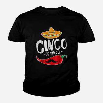 Mustache Cinco De Mayo Youth T-shirt | Crazezy UK