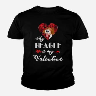 My Beagle Is My Valentine Dogs Lovers Youth T-shirt - Monsterry UK