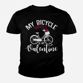 My Bicycle Is My Valentine Youth T-shirt - Monsterry DE