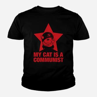 My Cat Is A Communist Youth T-shirt | Crazezy