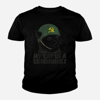 My Cat Is A Communist Youth T-shirt | Crazezy