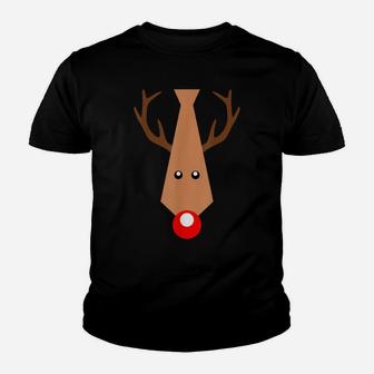 My Christmas Tie Pajama Shirt Xmas Funny Reindeer Youth T-shirt | Crazezy