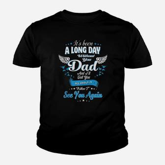 My Dad Is My Guardian Daddy Girl Daughter Youth T-shirt | Crazezy