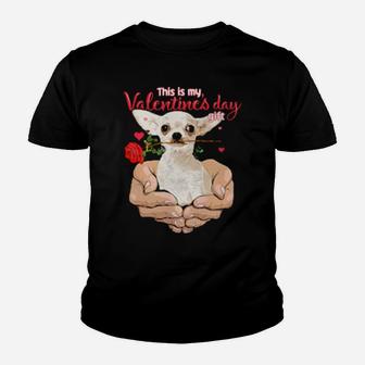 My Dog Chihuahua Is My Valentine For Dog Youth T-shirt - Monsterry
