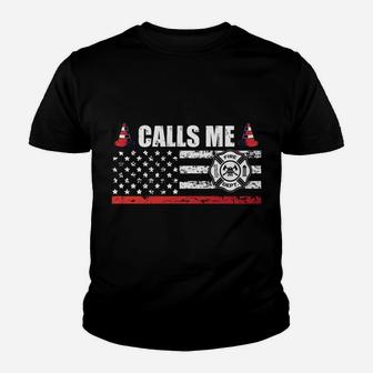 My Favorite Firefighter Calls Me Mom For A Firefigter Mom Youth T-shirt | Crazezy UK