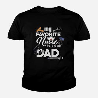 My Favorite Nurse Calls Me Dad Youth T-shirt | Crazezy UK