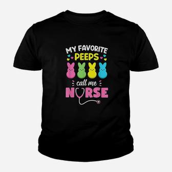 My Favorite Peeps Call Me Nurse Easter Bunny Egg Love Youth T-shirt | Crazezy DE
