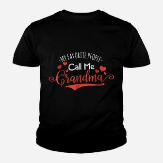 My Favorite People Call Me Grandma Granny Family Youth T-shirt | Crazezy