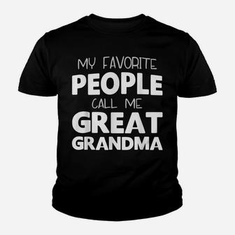 My Favorite People Call Me Great Grandma Gift Christmas Youth T-shirt | Crazezy