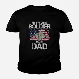 My Favorite Soldier Calls Me Dad Youth T-shirt | Crazezy
