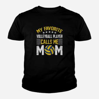 My Favorite Volleyball Player Calls Me Mom Youth T-shirt | Crazezy DE