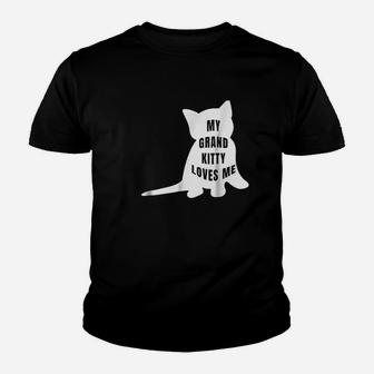 My Grandkitty Loves Me For Grandma Of Cats Or Kittens Youth T-shirt | Crazezy CA
