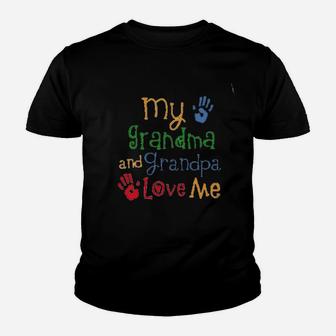 My Grandma And Grandpa Love Me Youth T-shirt | Crazezy AU