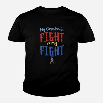 My Grandson's Fight Is My Fight Youth T-shirt | Crazezy CA