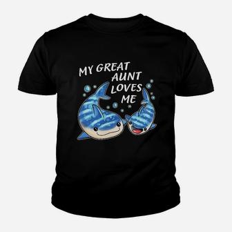 My Great Aunt Loves Me Whale Shark Youth T-shirt - Thegiftio