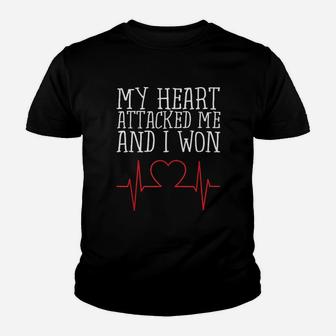 My Heart Attacked Me And I Won Youth T-shirt | Crazezy UK