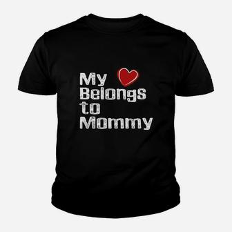 My Heart Belongs To Mommy Frontside Youth T-shirt - Thegiftio UK