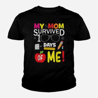 My Mom Survived 100 Days Of Me, 100 School Days Gift Youth T-shirt | Crazezy UK