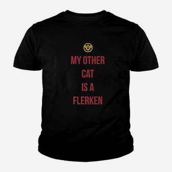 My Other Cat Is A Flerke Bold Youth T-shirt | Crazezy