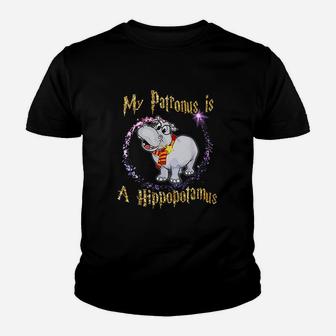 My Patronus Is A Hippopotamus Youth T-shirt | Crazezy UK