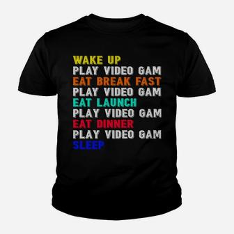 My Perfect Day Video Games Funny Gamer Gag Novelty Gifts Youth T-shirt | Crazezy UK