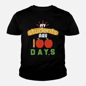 My Students Are 100 Days Smarter Funny Teacher Gift Youth T-shirt | Crazezy CA