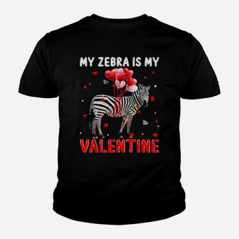 My Zebra Is My Valentine Animals Youth T-shirt - Monsterry AU