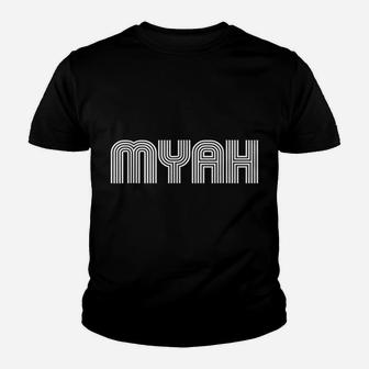 Myah Name Retro 60S 70S 80S Vintage Family Funny Youth T-shirt | Crazezy UK