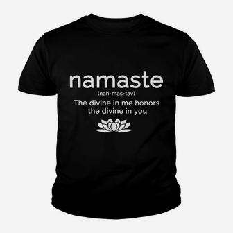 Namaste Buddha Lotus Flower Yogi Yoga Quote S Youth T-shirt | Crazezy