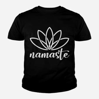 Namaste Lotus Flower Yoga Meditation Gift Youth T-shirt | Crazezy DE