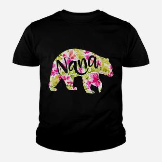 Nana Bear Gift For Women Grandma Christmas Mother's Day Youth T-shirt | Crazezy