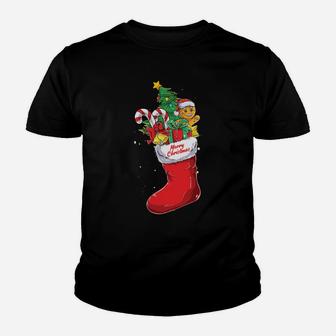 Nana Christmas Sock - Xmas Family Matching Pajama Sweatshirt Youth T-shirt | Crazezy CA