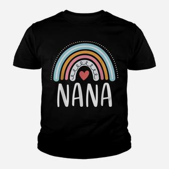 Nana Gifts For Grandma Family Rainbow Graphic Youth T-shirt | Crazezy