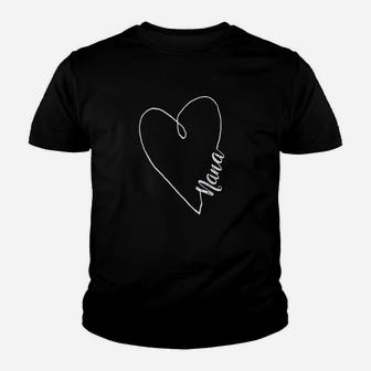 Nana Heart Light Mother Day Youth T-shirt | Crazezy