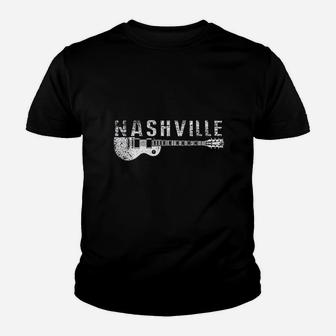 Nashville Guitar Music Country Youth T-shirt | Crazezy DE