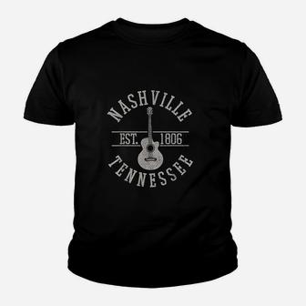 Nashville Tennessee Country Music City Guitar Player Youth T-shirt | Crazezy DE