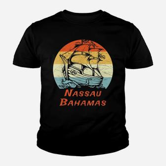 Nassau Bahamas Vintage Retro Sailboat Vacation Youth T-shirt | Crazezy AU