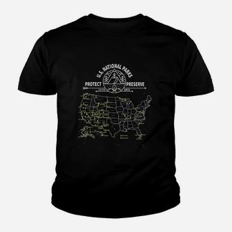National Park Camping Youth T-shirt | Crazezy UK
