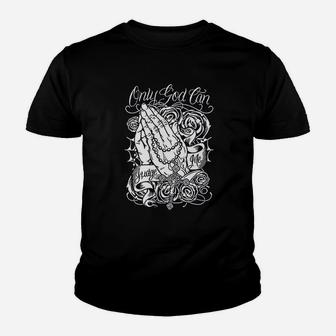 Navy Only God Can Judge Me Youth T-shirt | Crazezy CA