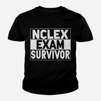 Nclex Exam Survivor Nursing School Graduation Gifts Nurse Youth T-shirt | Crazezy DE