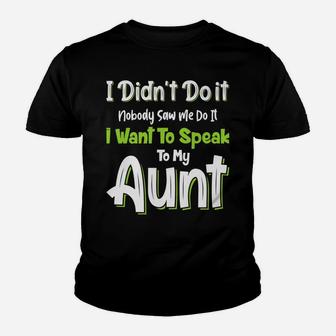 Nephew Niece Gifts From Aunt Funny Quote Family Nephew Youth T-shirt | Crazezy