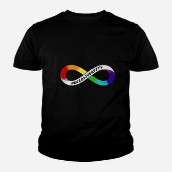 Neurodiversity Rainbow Infinity For Neurodivergent Pride 2 Youth T-shirt - Thegiftio UK