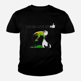 Never Ever Give Up Motivational,Inspirational Youth T-shirt | Crazezy AU
